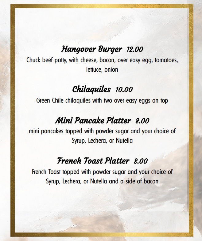 JEWELZ BAR & GRILL Photo Menu 1
