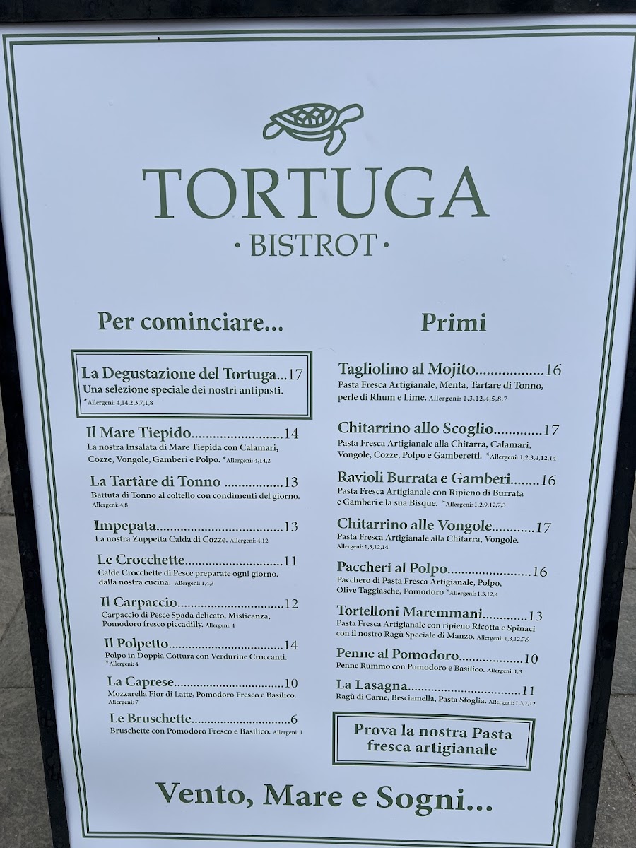 Tortuga Bistrot Marina di Cecina Photo Menu 1