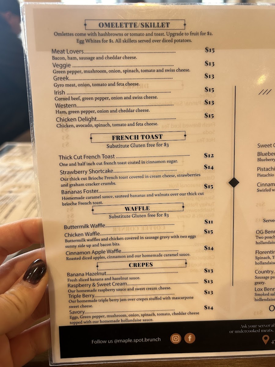 Maple Spot brunch Photo Menu 10