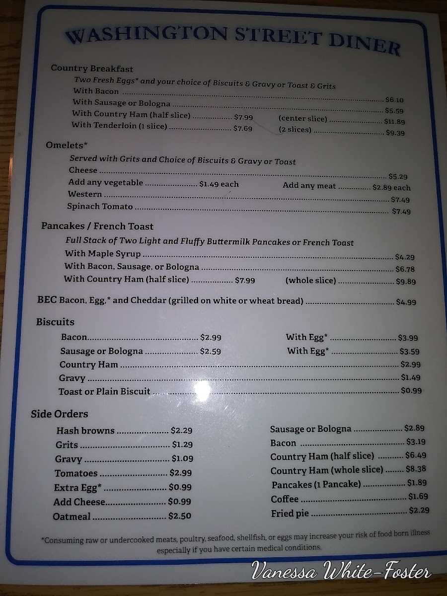 Washington Street Diner Photo Menu 7