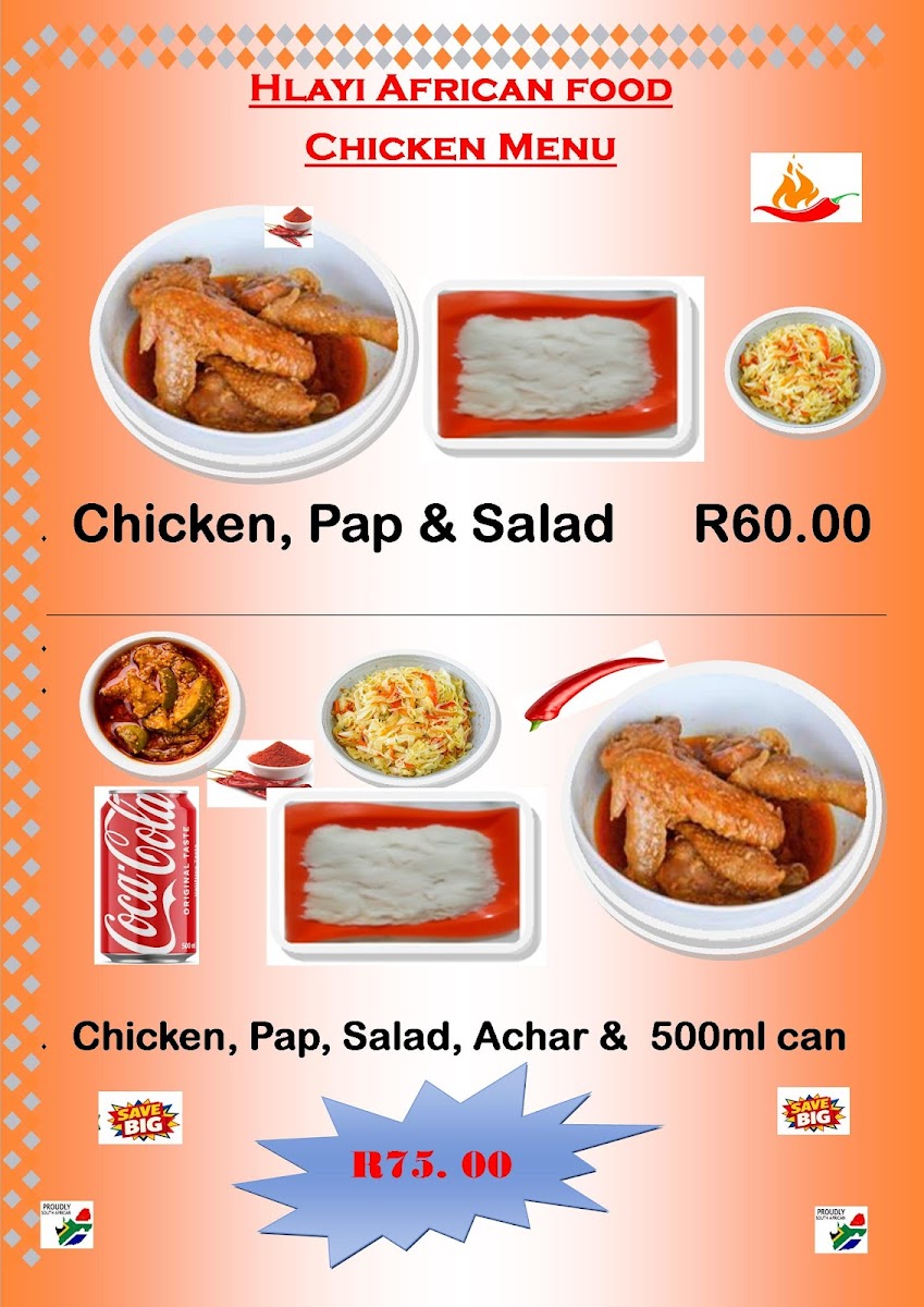 Hlayi African Food Photo Menu 1