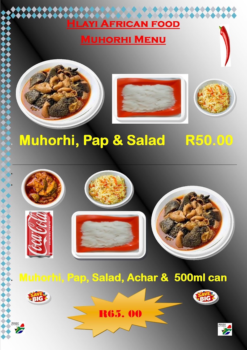 Hlayi African Food Photo Menu 2