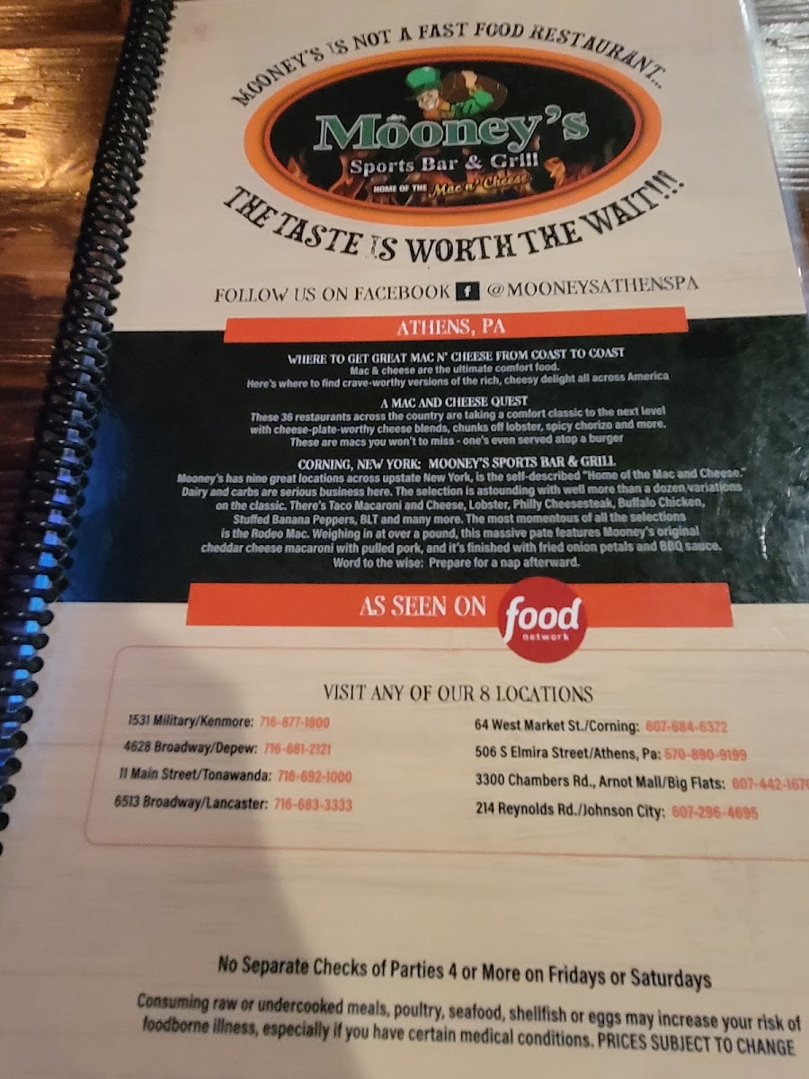 Mooney's Photo Menu 1
