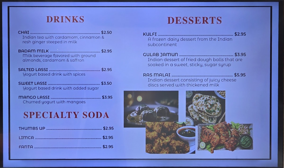 Chacha's Dhaba Indian Cuisine Photo Menu 4