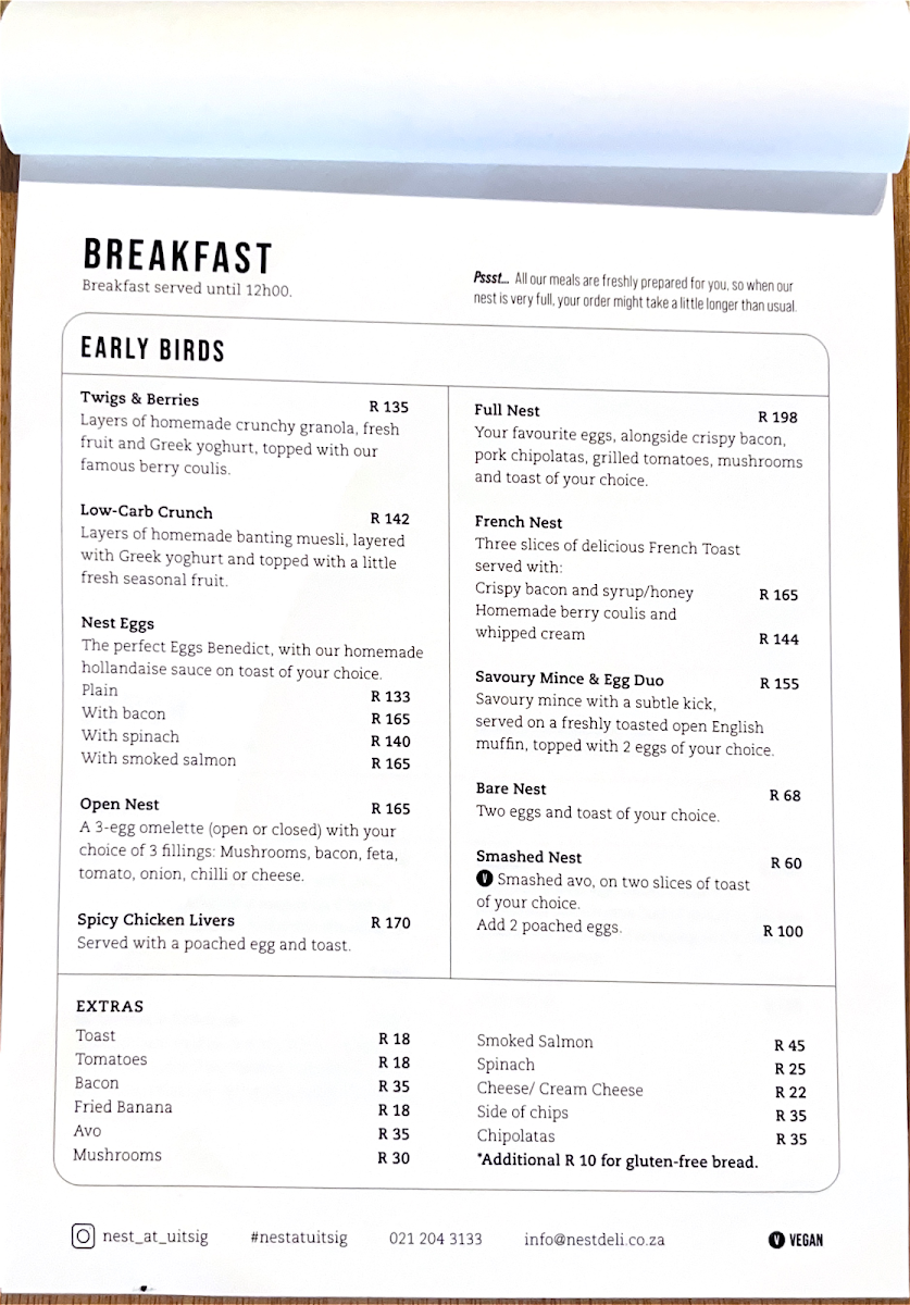 Nest Deli Photo Menu 1