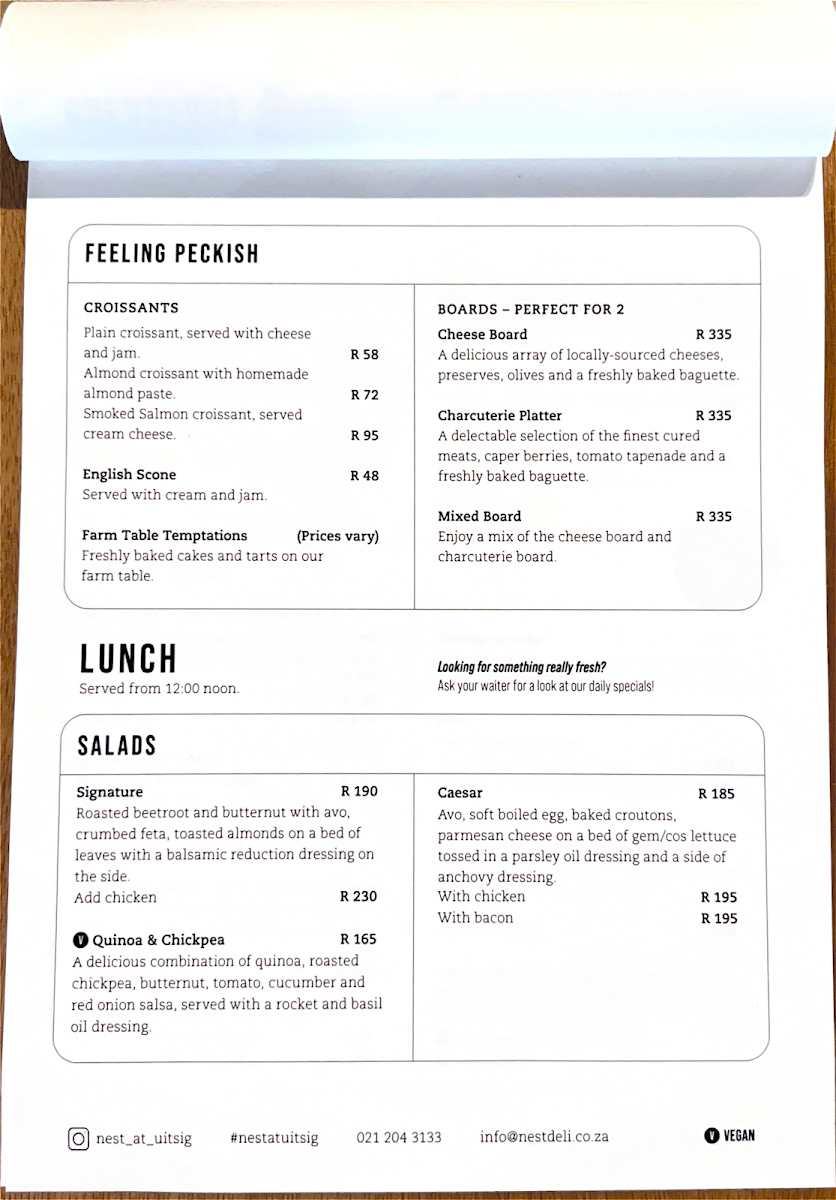 Nest Deli Photo Menu 2