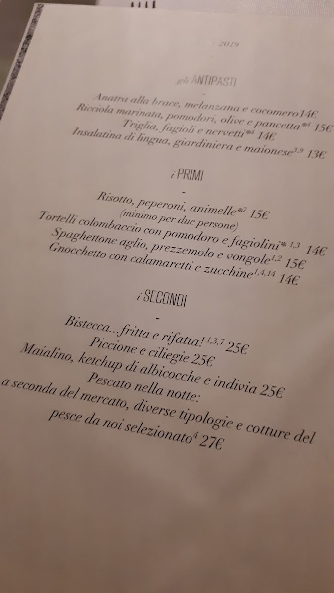 osteria TAVIANI Photo Menu 1