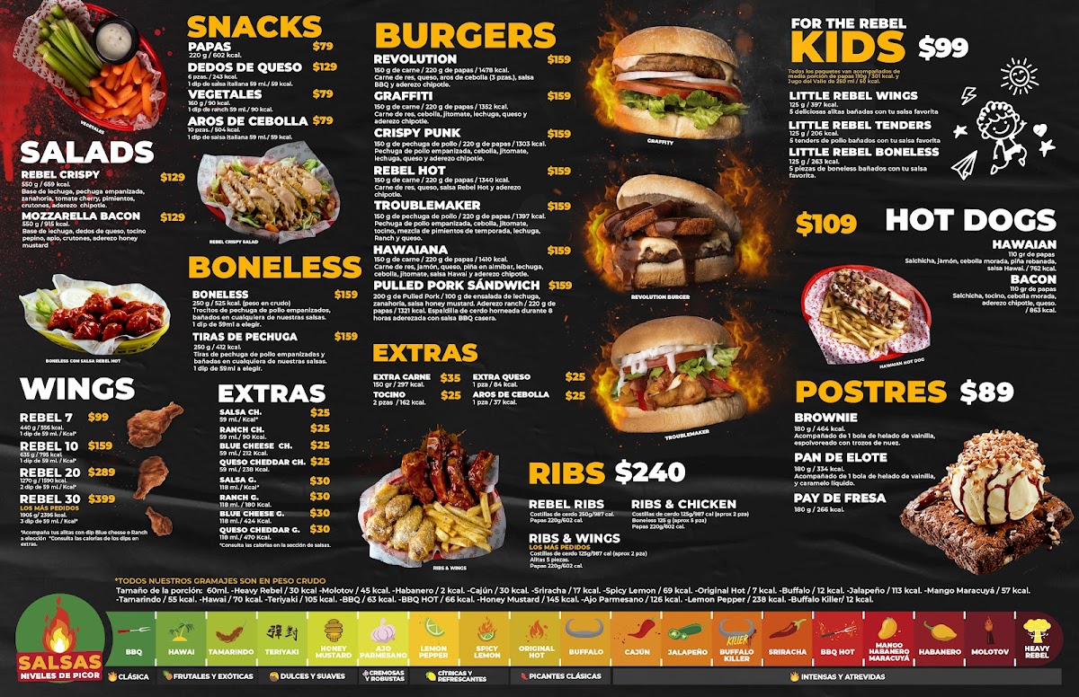 Rebel Wings Ecatepec Photo Menu 1