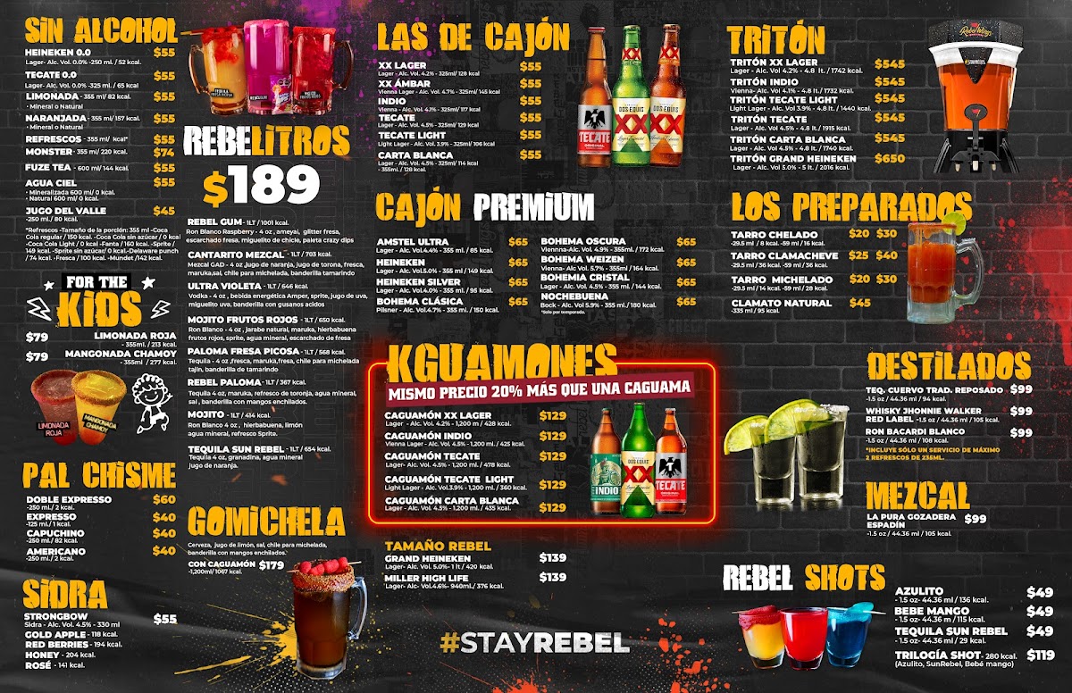 Rebel Wings Ecatepec Photo Menu 2