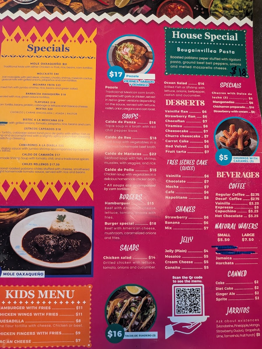 Bougainvillea Mexican Restaurant and Bakery Photo Menu 3