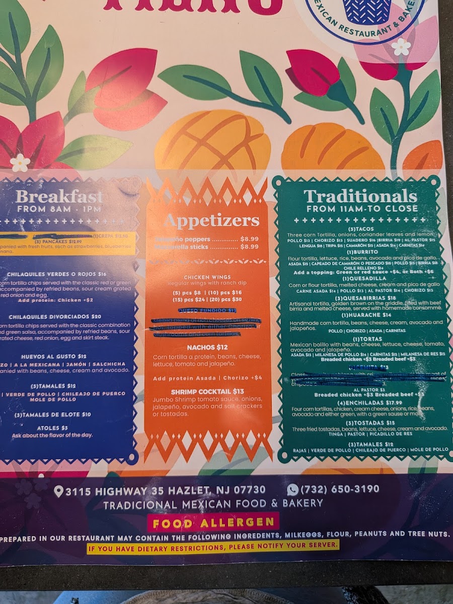 Bougainvillea Mexican Restaurant and Bakery Photo Menu 4
