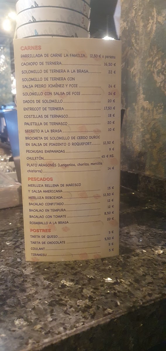 Bar restaurante LA FAMILIA Photo Menu 4