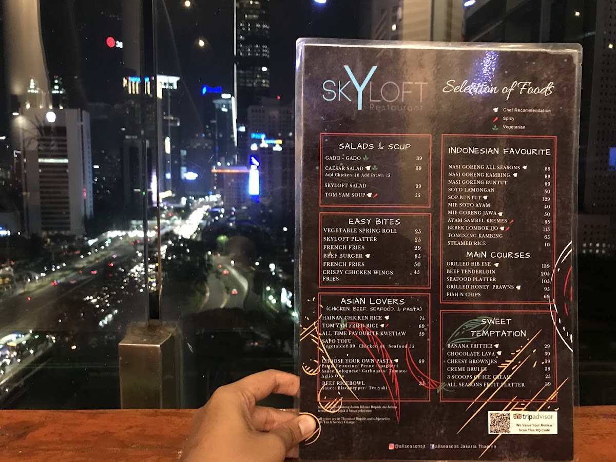 Skyloft Restaurant Photo Menu 1