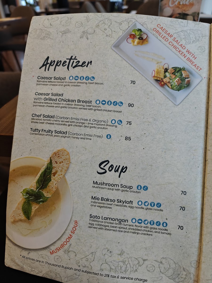 Skyloft Restaurant Photo Menu 10