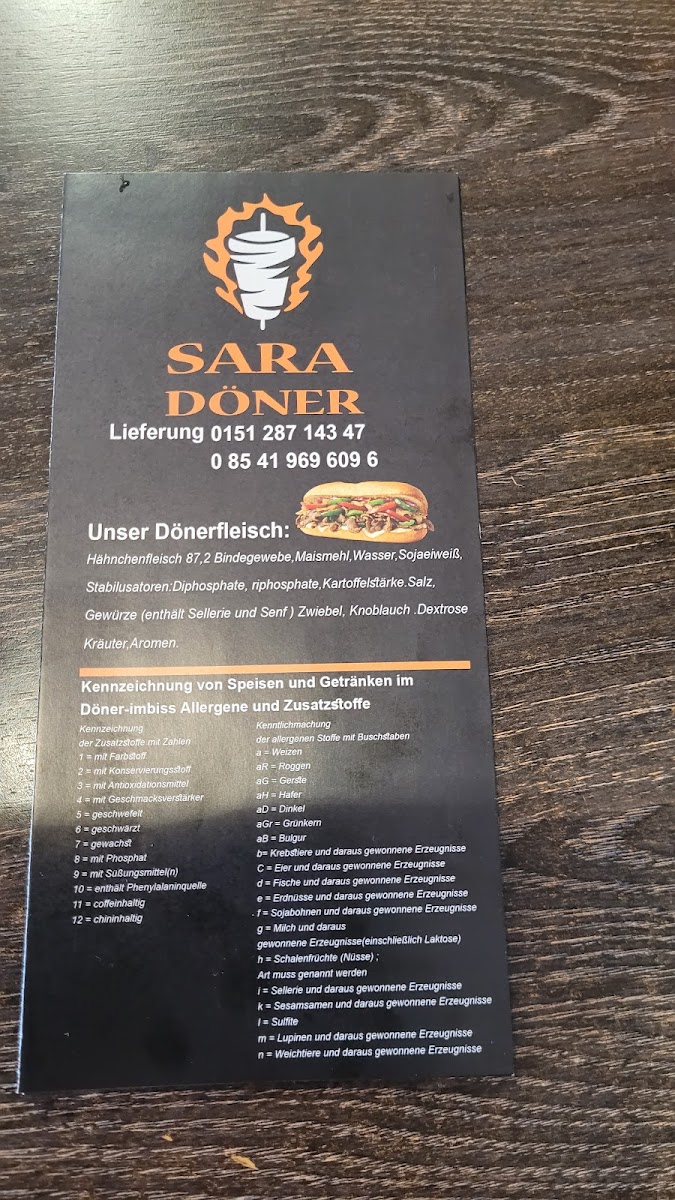 SARA DÖNER Photo Menu 4