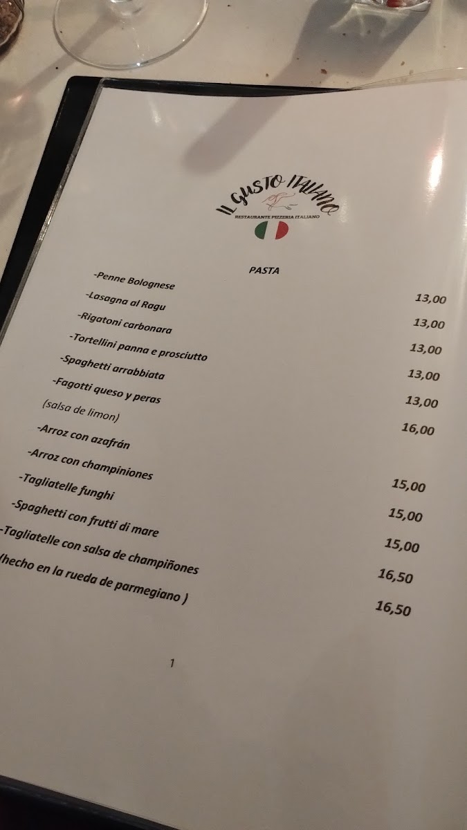 Pizzeria Il Gusto Italiano Roquetas de Mar Photo Menu 1
