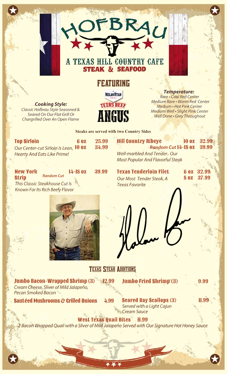 Hofbrau Steaks Photo Menu 2
