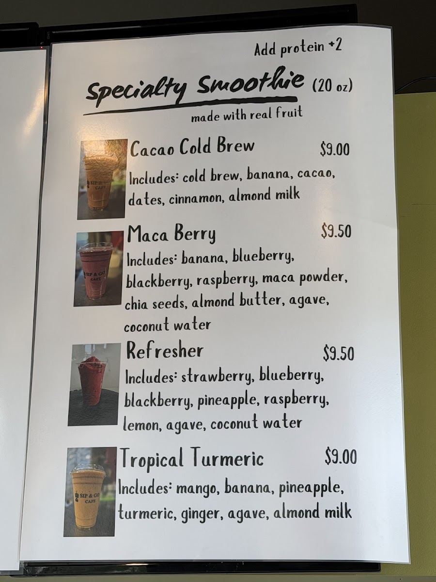 Sip & Go Cafe Photo Menu 1