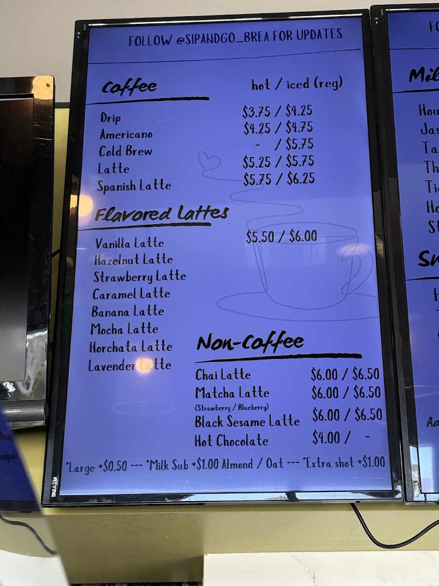 Sip & Go Cafe Photo Menu 3