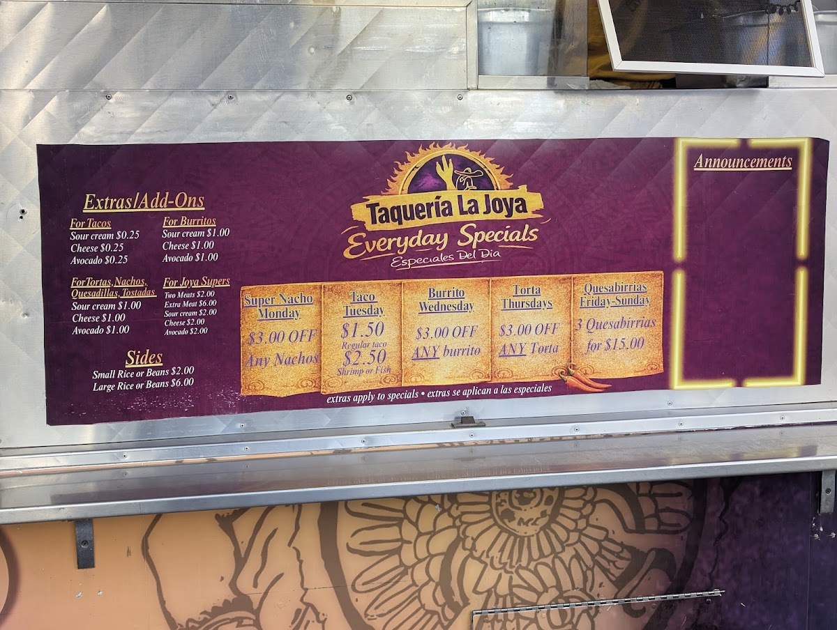Tacos La Joya Photo Menu 1