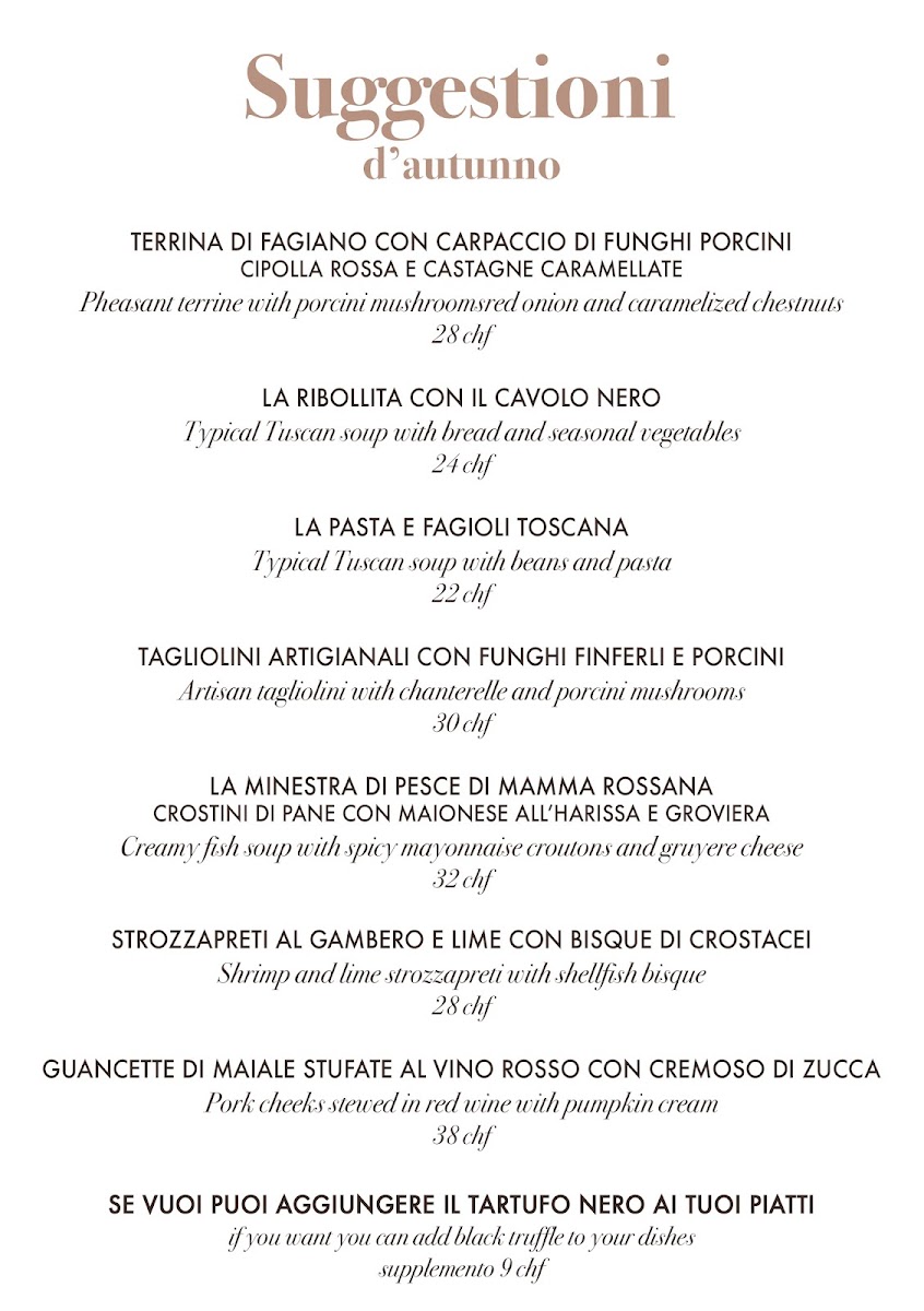 La Taverna del Pittore Lugano Photo Menu 1