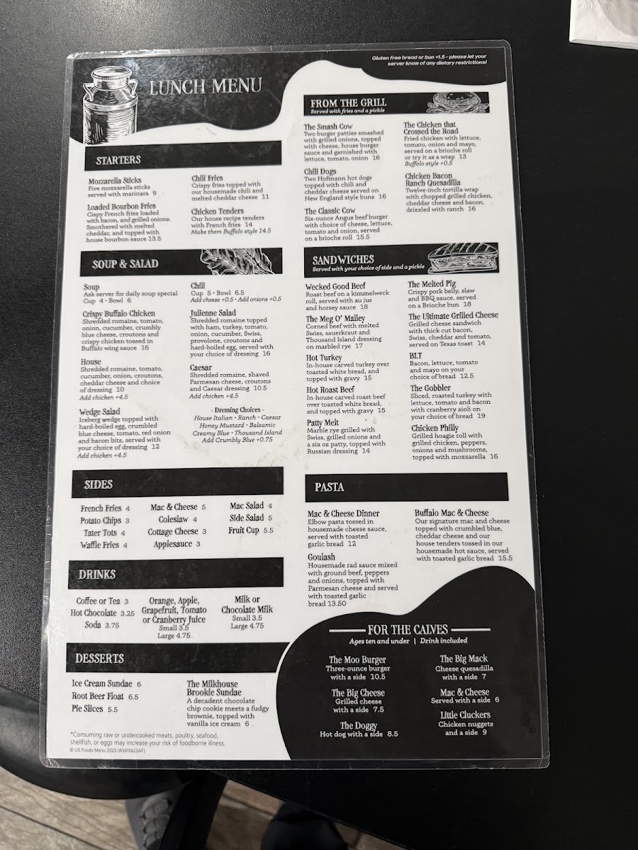 Milkhouse Diner Photo Menu 2