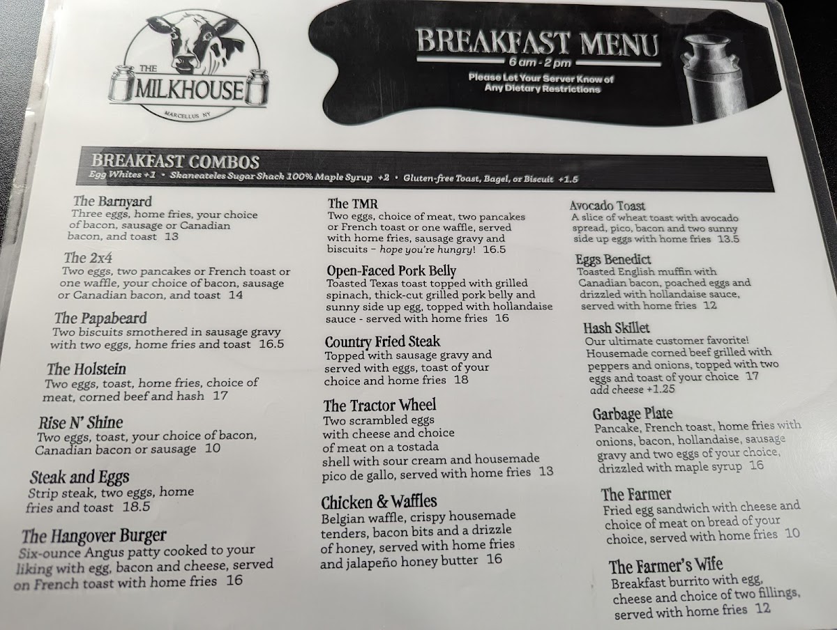 Milkhouse Diner Photo Menu 4