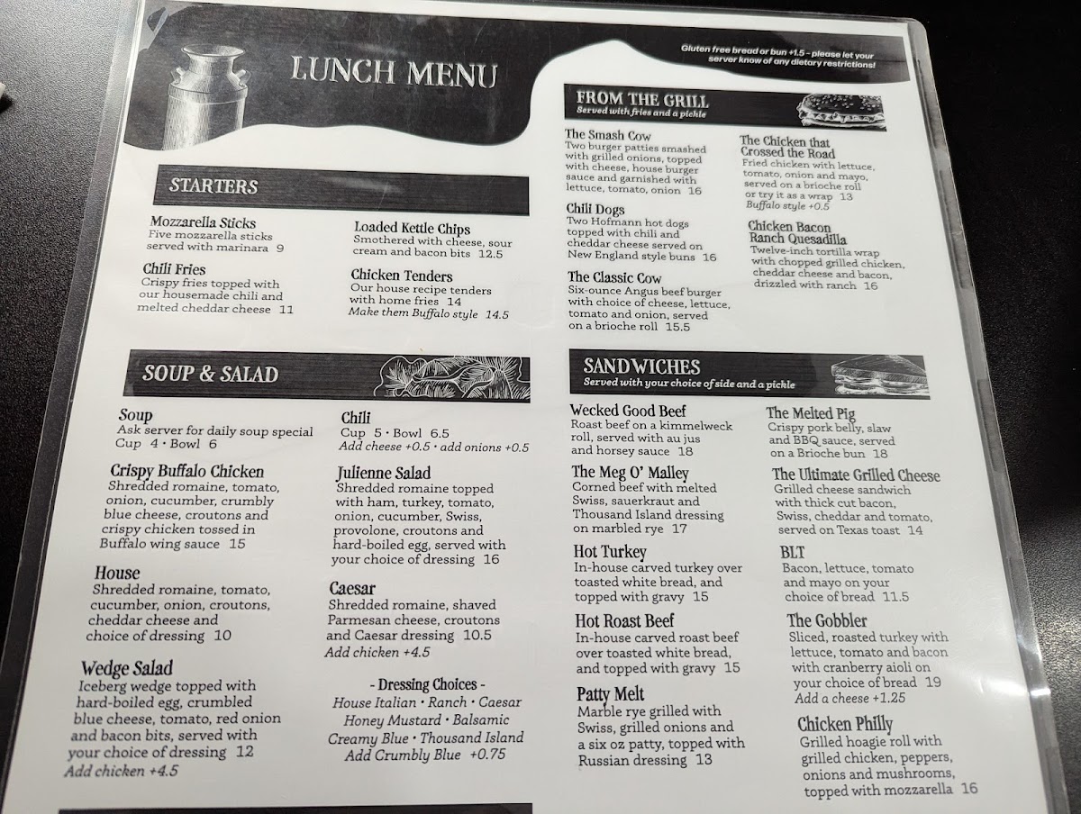 Milkhouse Diner Photo Menu 7