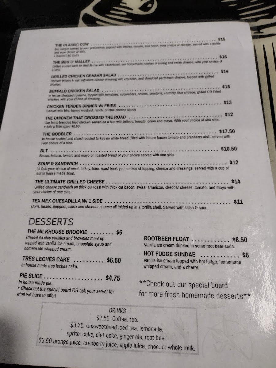 Milkhouse Diner Photo Menu 8