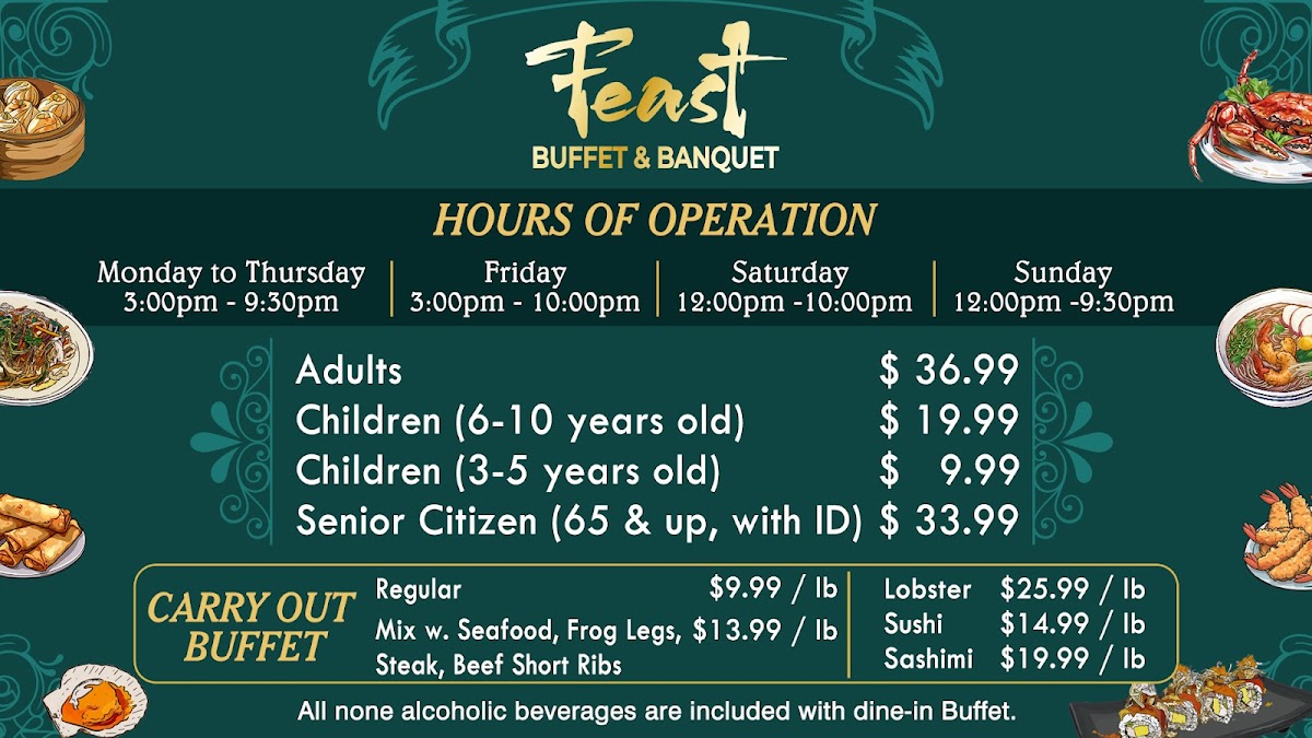 Feast Buffet & Banquet Photo Menu 1