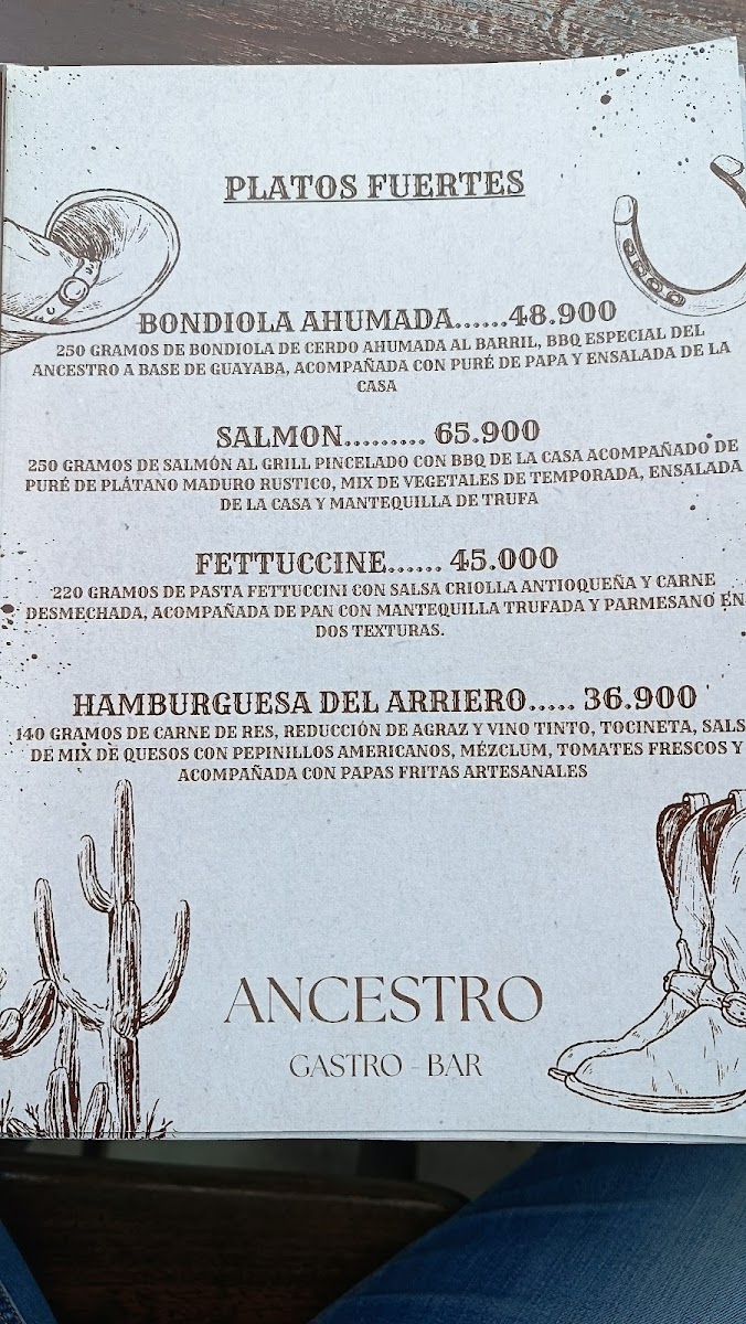 Ancestro Gastro-Bar Photo Menu 1
