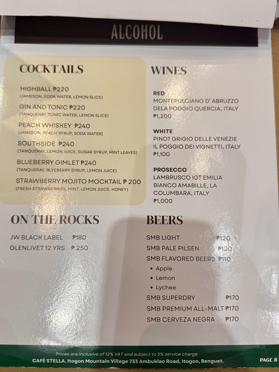 Cafe Stella Itogon Photo Menu 7