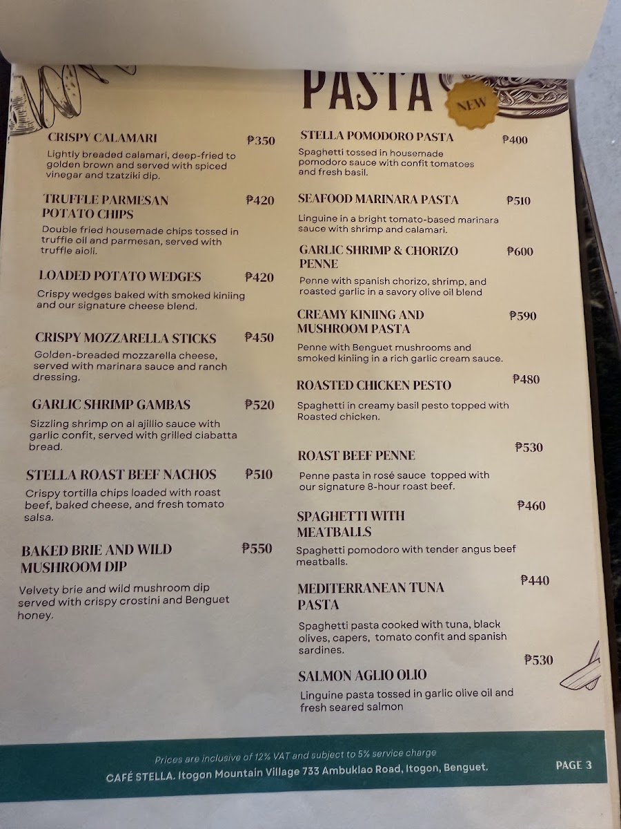 Cafe Stella Itogon Photo Menu 9