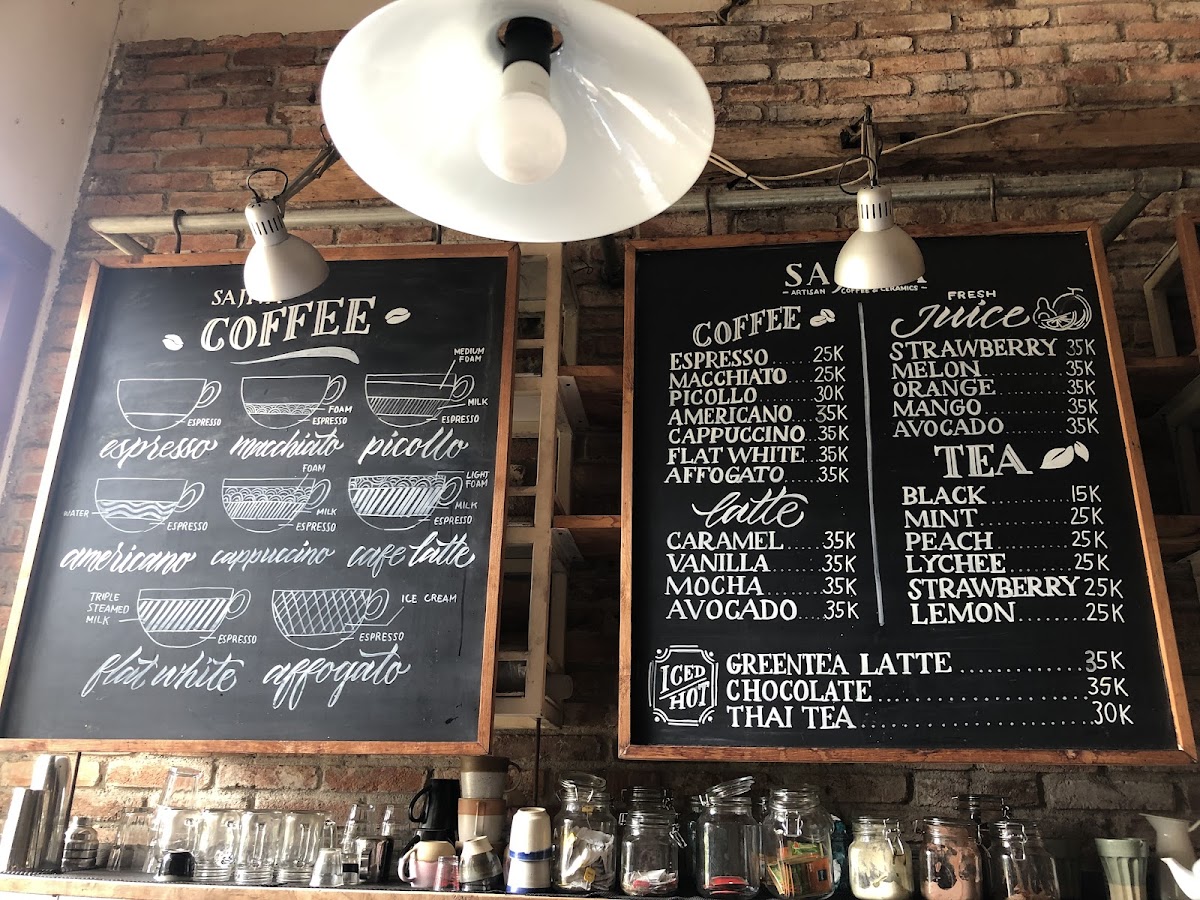 Sajiva Coffee & Ceramics Photo Menu 1