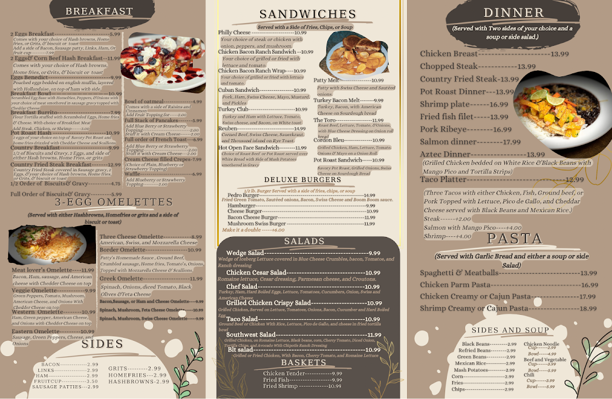 Pedro’s Bar and Grill Photo Menu 1