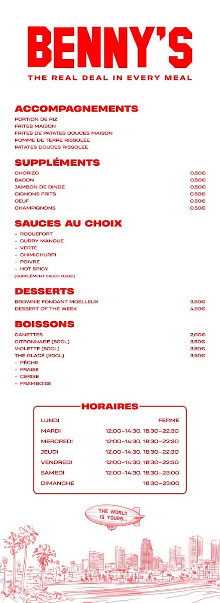 BENNY’S•Grill Street Food Photo Menu 2