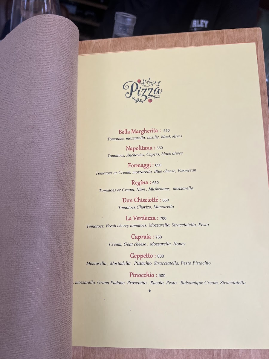 Pinocchio Pizza & Wine Tagaytay Photo Menu 1