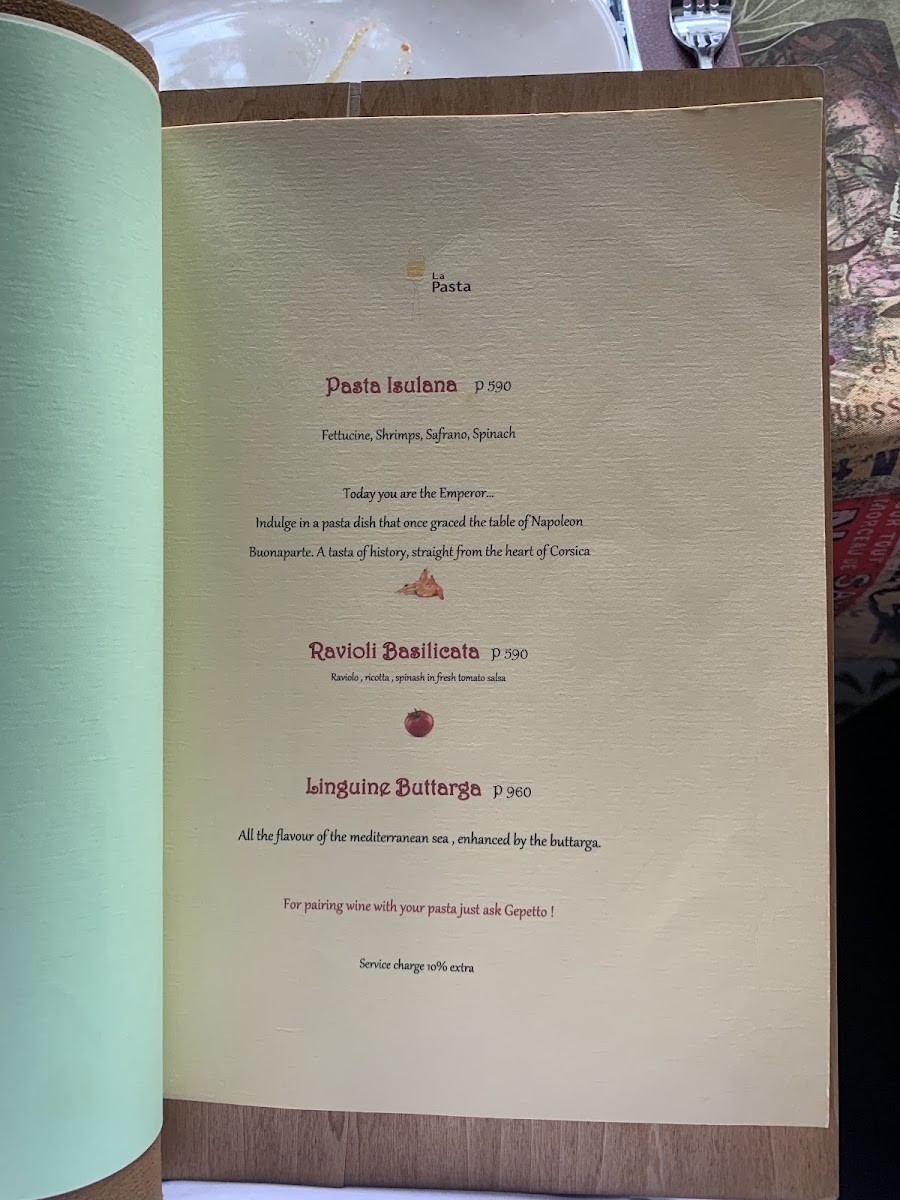 Pinocchio Pizza & Wine Tagaytay Photo Menu 5