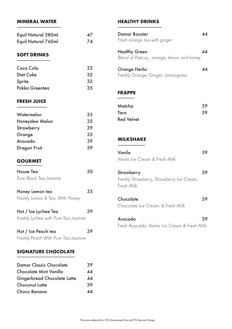 Damar Langit Dining & Venue Cibubur Photo Menu 6