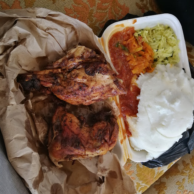 Pap and Grilled Chicken with Sides