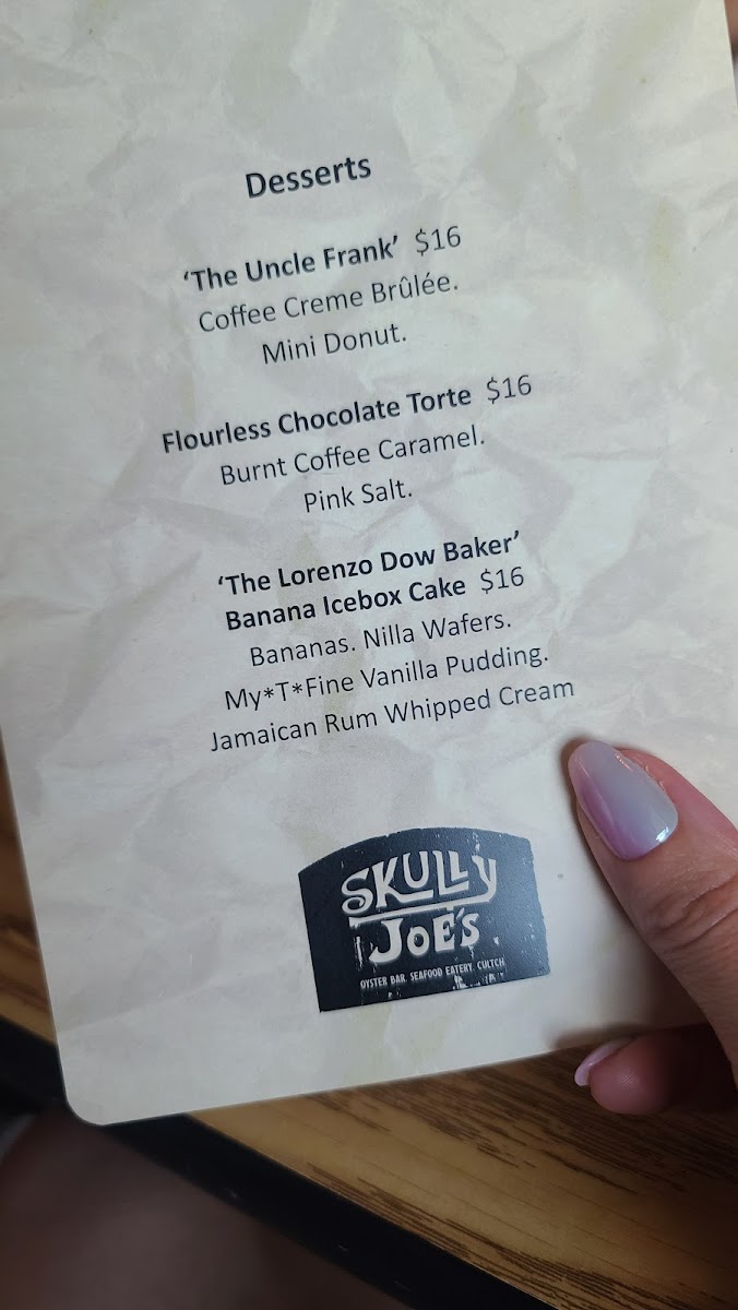 Skully Joe's Photo Menu 2