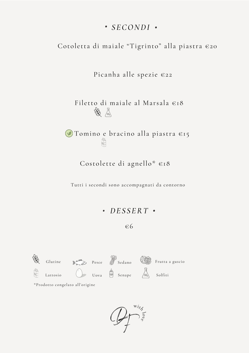 Donna Francesca Photo Menu 1
