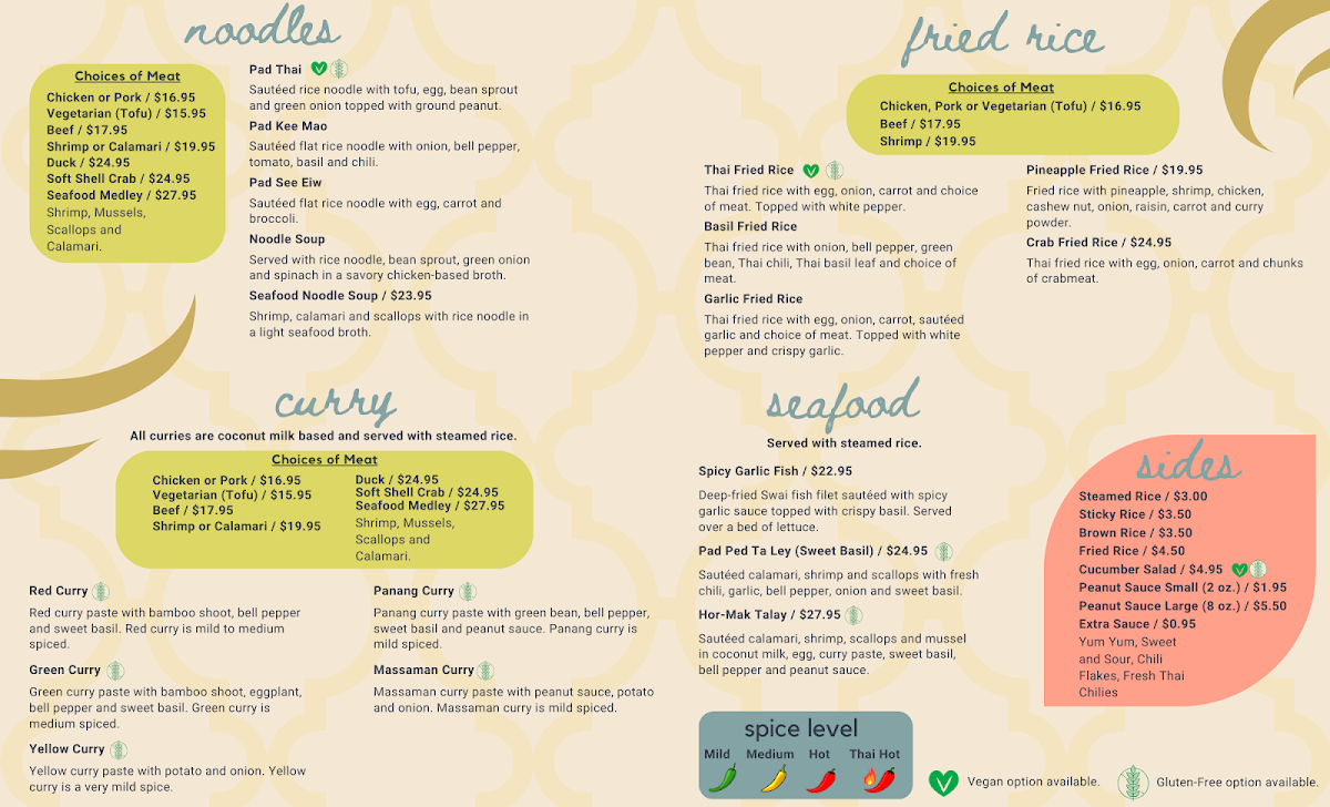 Tin House 'Thai Street Food' Photo Menu 2