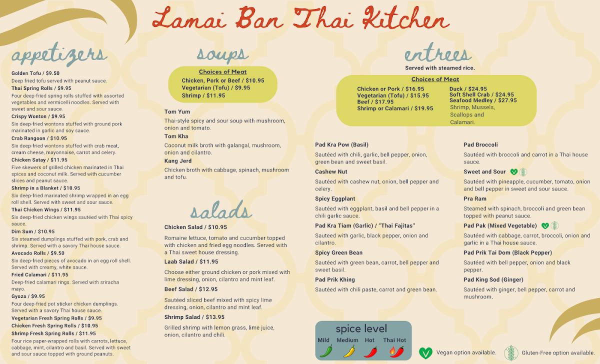 Tin House 'Thai Street Food' Photo Menu 3
