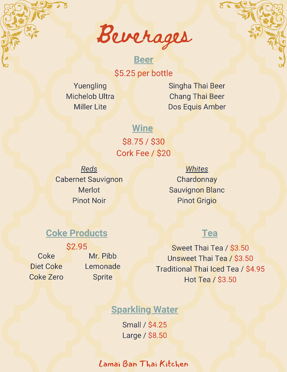 Tin House 'Thai Street Food' Photo Menu 4