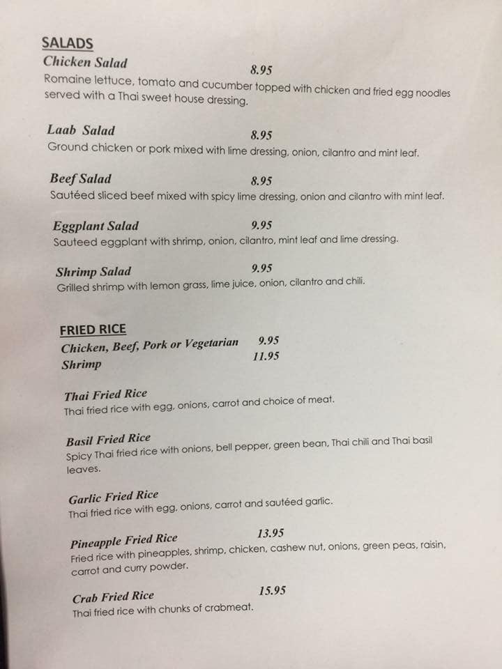 Tin House 'Thai Street Food' Photo Menu 7