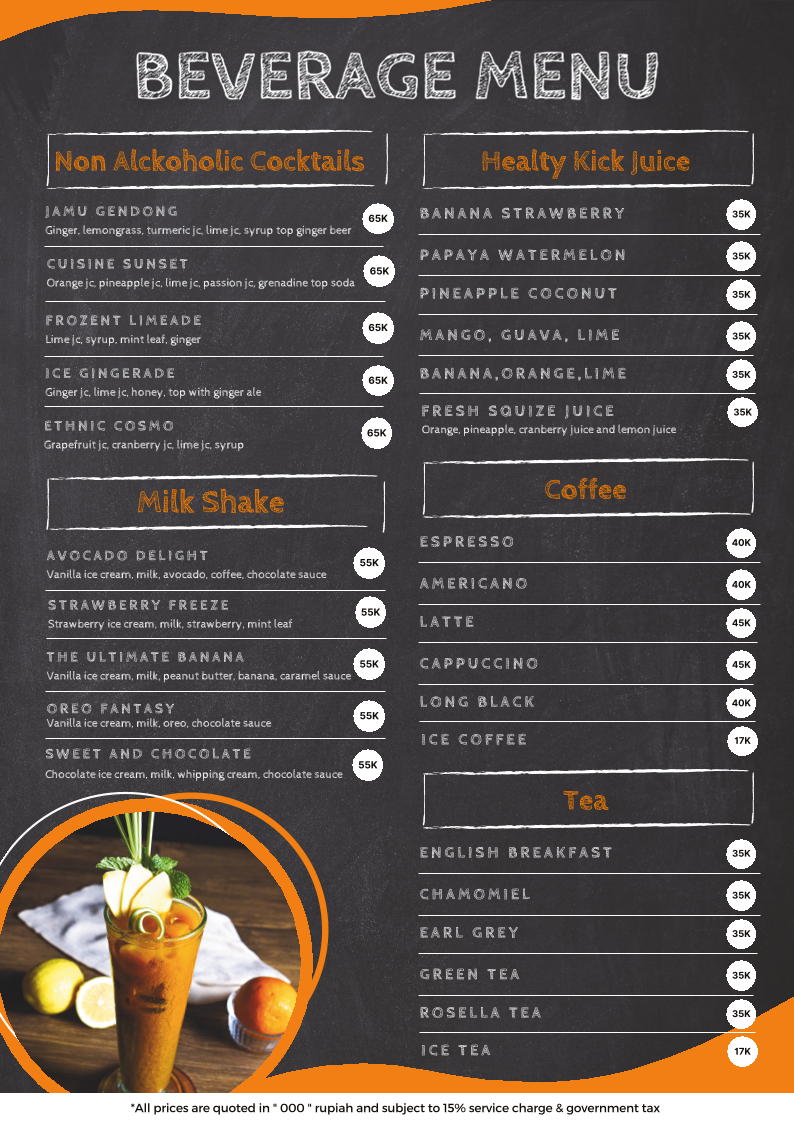 The Cuisine Bali Photo Menu 2