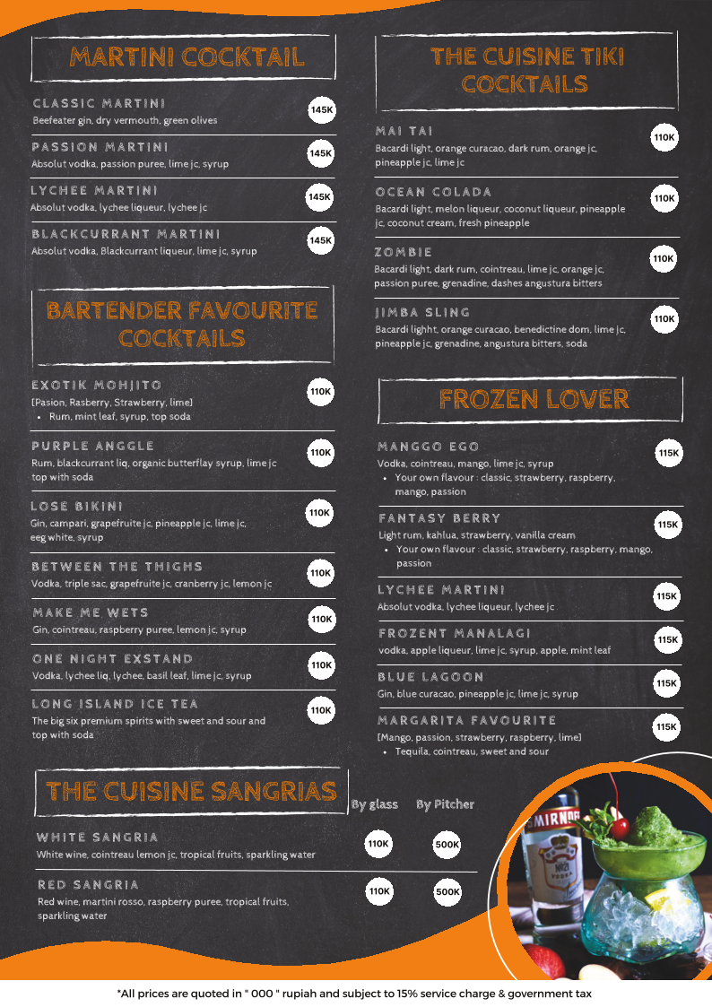 The Cuisine Bali Photo Menu 3
