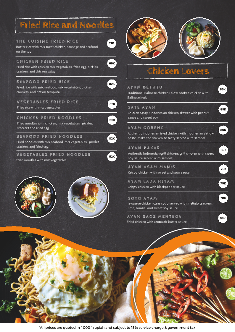 The Cuisine Bali Photo Menu 8