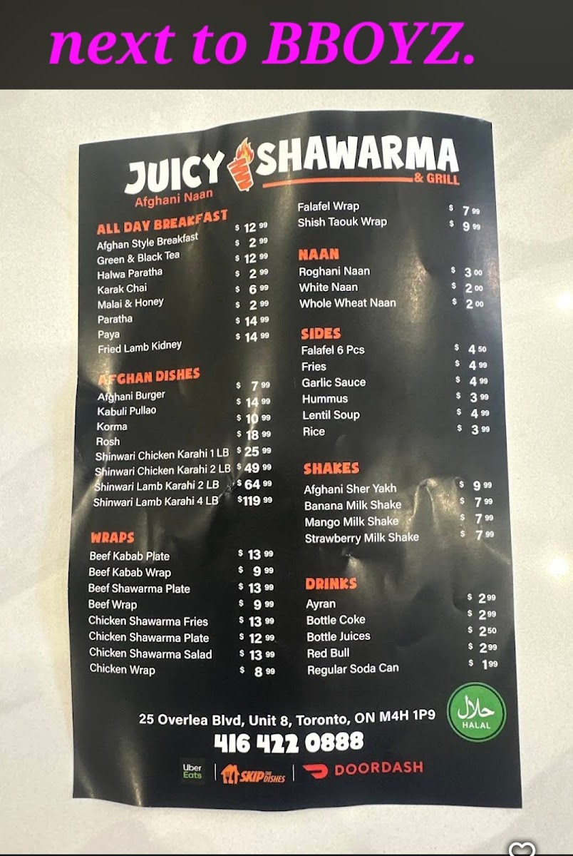 Juicy Shawarma & Grill Photo Menu 5
